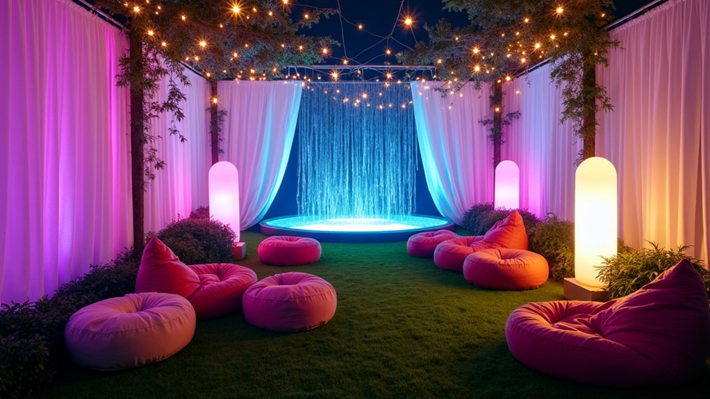 cozy relaxation space setup
