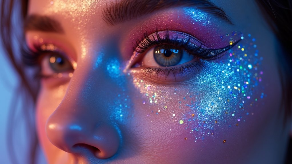 transform rave makeup sparkle